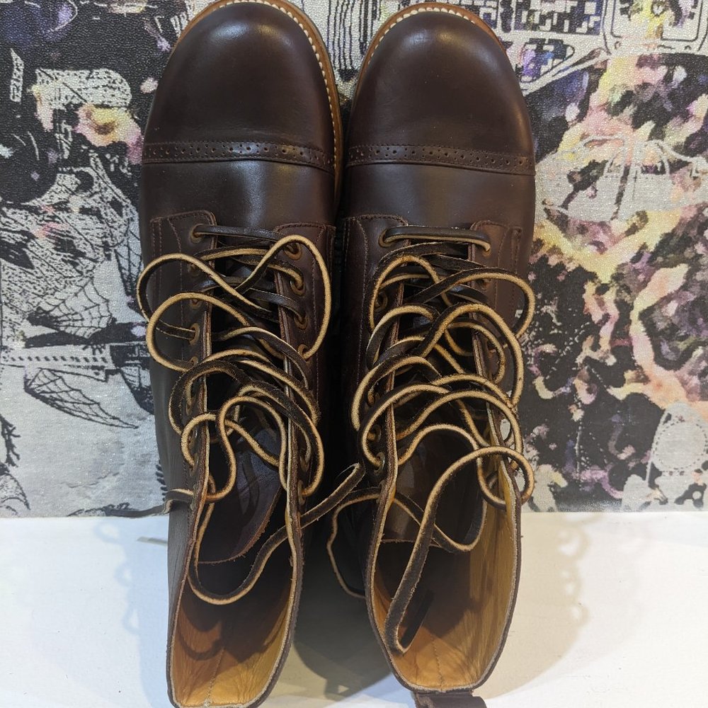 UNMARKED DB HUNTER CAP TOE COPPER BROWN SIZE 9 DERBY SHOES